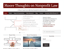 Tablet Screenshot of moorenonprofitlaw.com